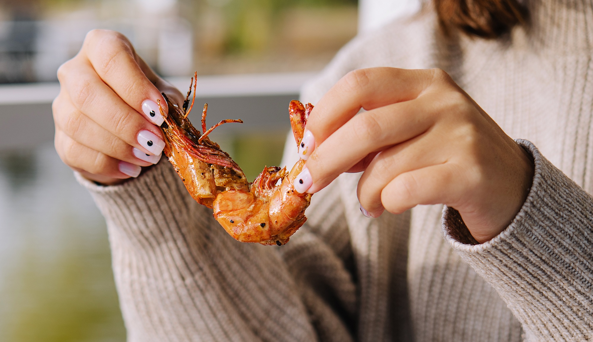 manger des crevettes