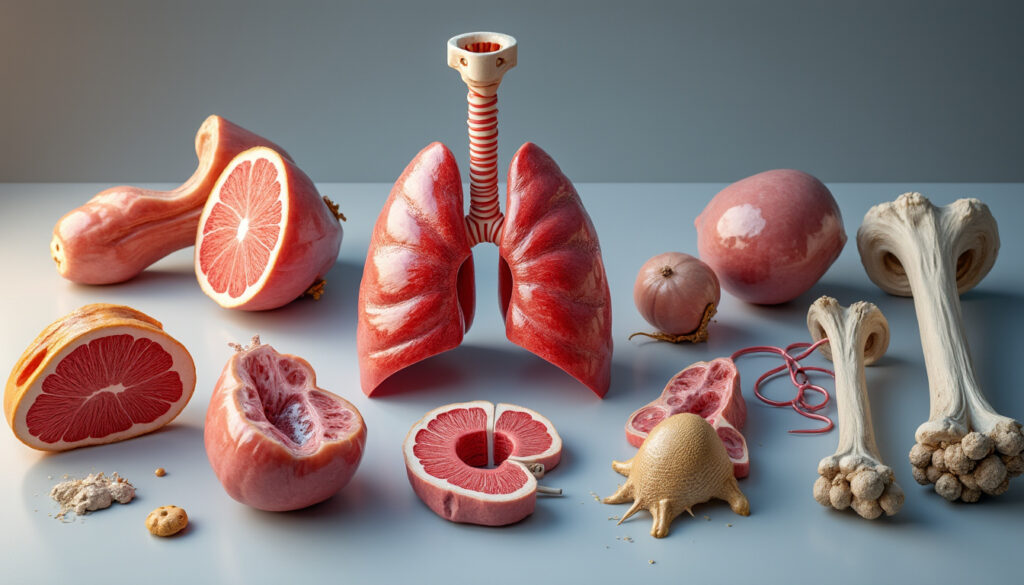 Où trouver les parties du corps ? Anatomie : liste des éléments commençant par t