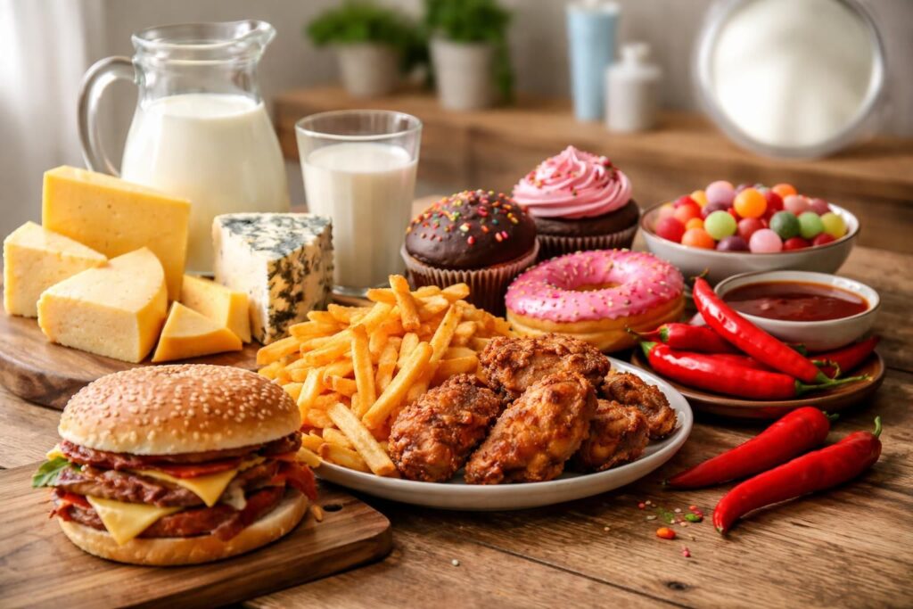 Découvrez les aliments à éviter avec la dermite séborrhéique