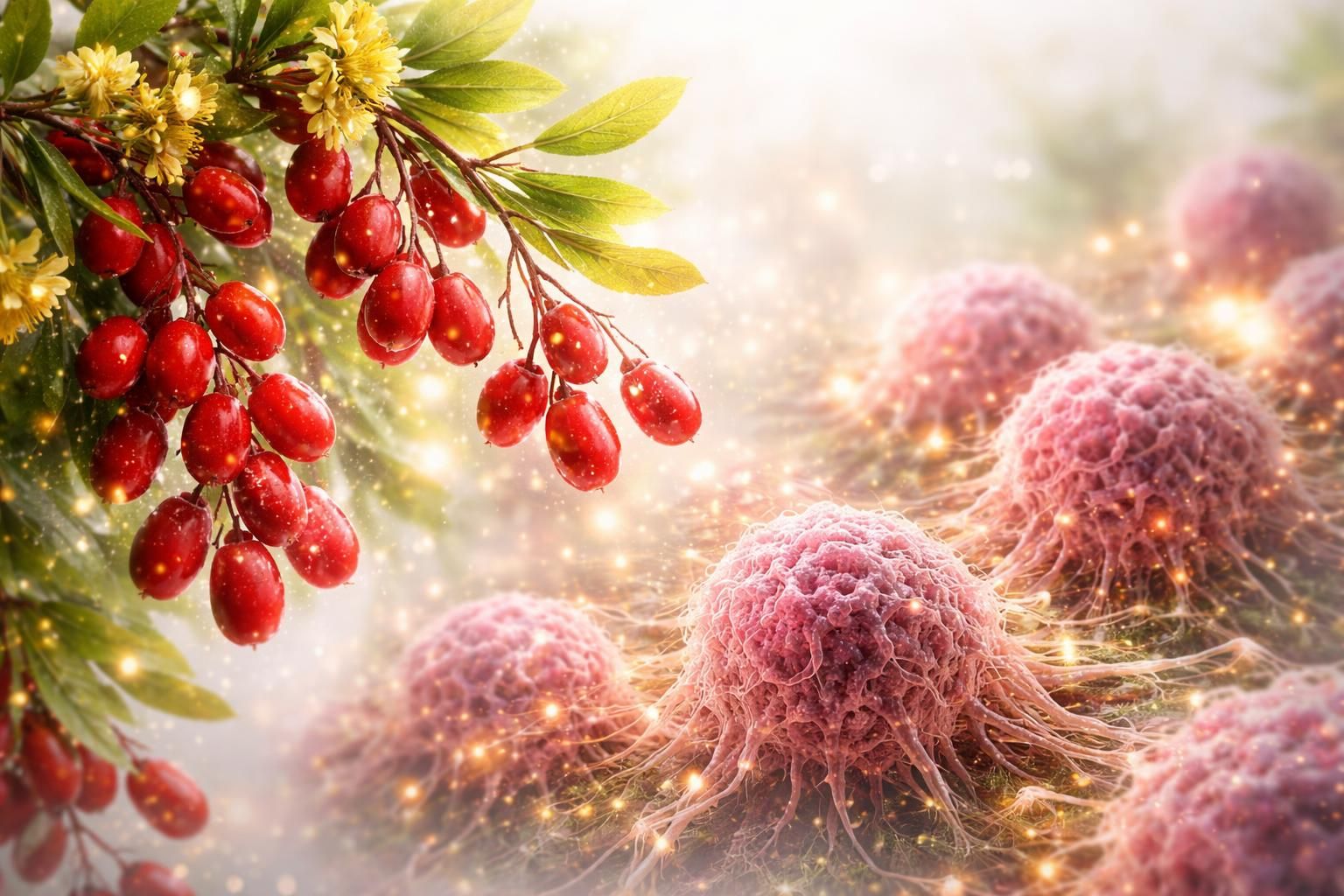 découvrez comment l'épine-vinette et ses antioxydants jouent un rôle crucial dans le traitement du cancer, en soutenant la santé cellulaire et en renforçant les défenses naturelles.