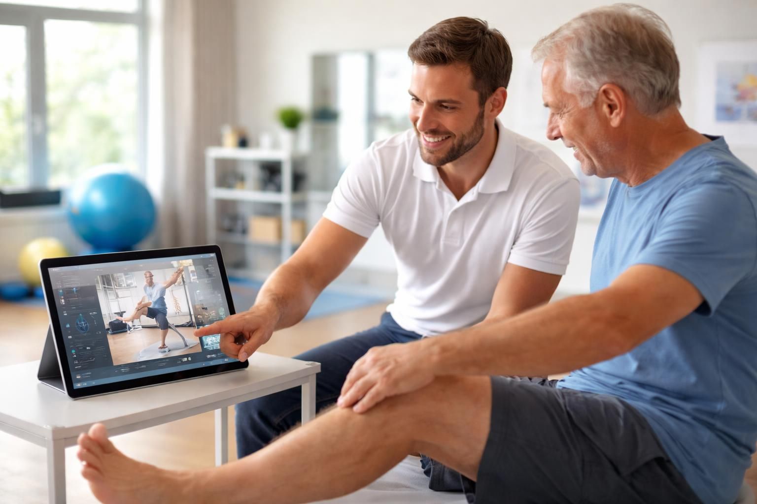 optimisez votre rééducation kiné grâce à notre tablette windows, idéale pour analyser en vidéo la progression de vos patients et adapter les traitements avec précision.