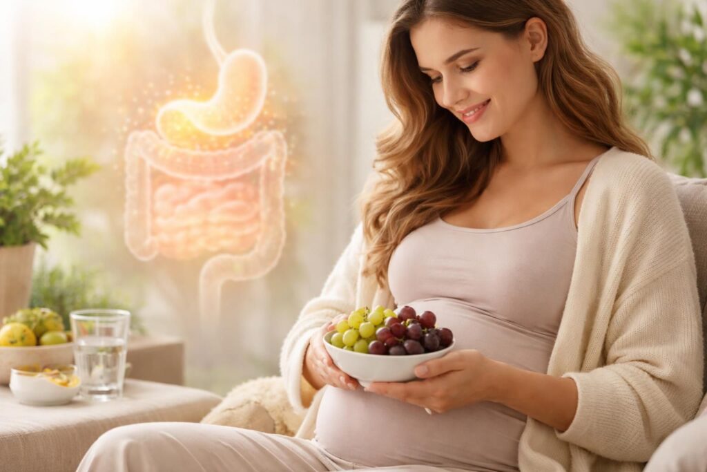 Comment le raisin chez la femme enceinte peut influencer le bien-être digestif