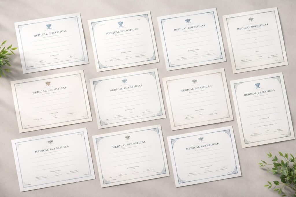 Inspiration : 10 exemples de modèles de certificat médical pour sain de corps et d&rsquo;esprit